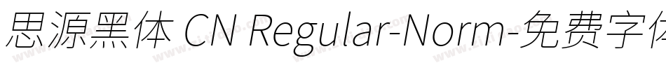 思源黑体 CN Regular-Norm字体转换
